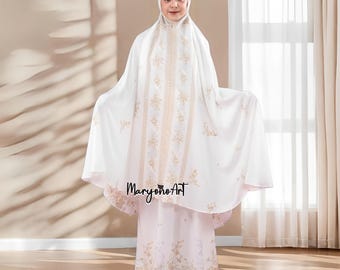 Adult Mukena Rayon Border Athina Series Experience Elegance,Mukena,Muslim Prayer Dress,Muslim Prayer Attire,Prayer Outfit,Muslim Prayer