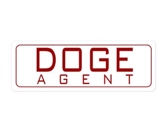 DOGE Agent Government Efficiency Political Sticker Decal Gift