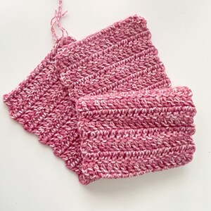 handmade Crocheted Crochet Scarf First Blush image 2