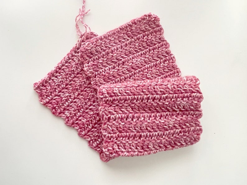 handmade Crocheted Crochet Scarf First Blush image 2