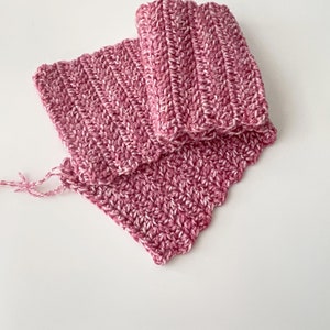 handmade Crocheted Crochet Scarf First Blush image 1