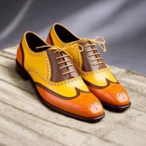 Mens Orange Dress Shoes - Etsy