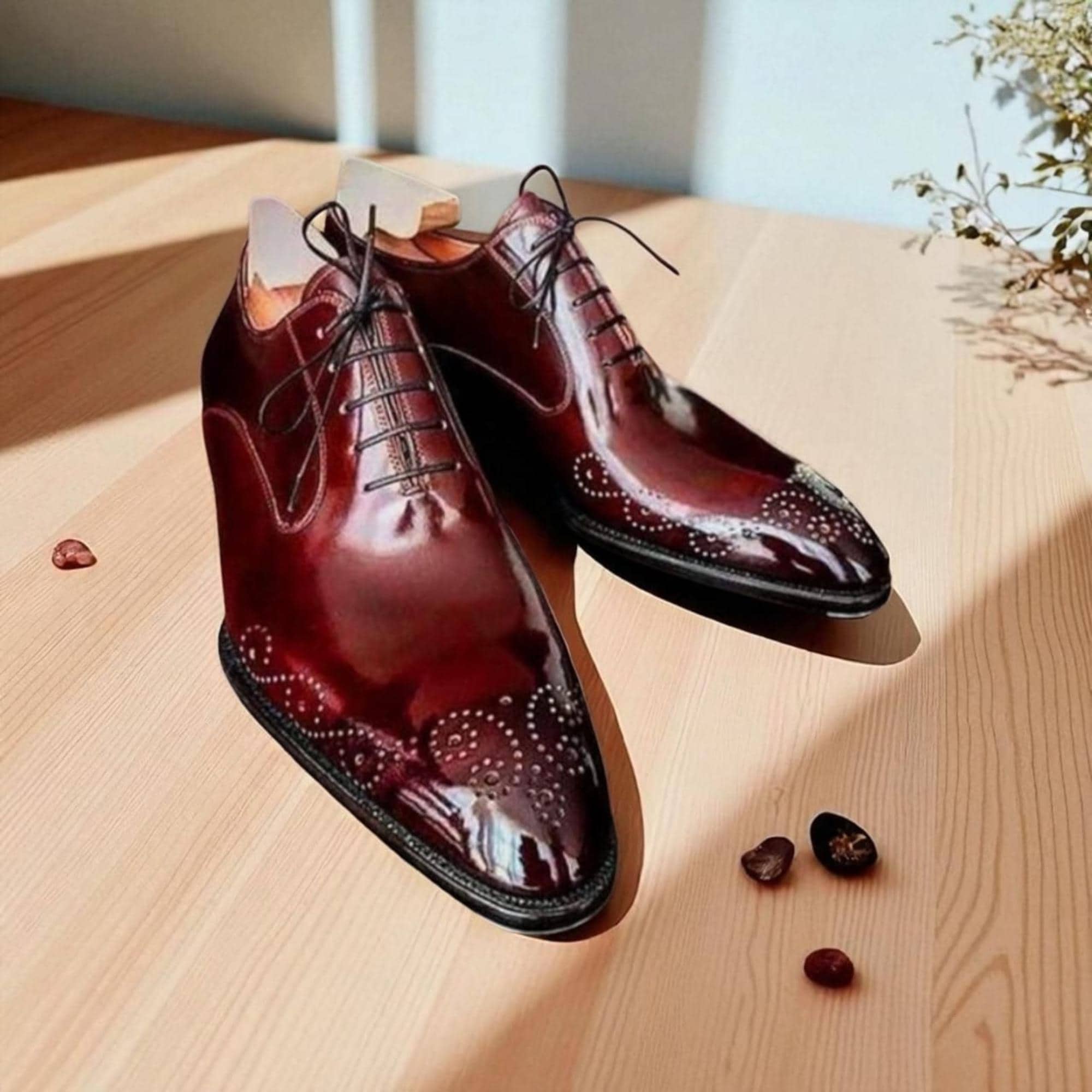 slim fit dress slacks Allure Men Dress Shoe AL01 Oxford Formal Tuxedo for Prom & Wedding 18 / Black / W main image 0