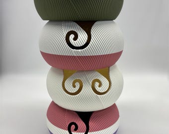 3D printed spiral yarn bowl. crochet, knitting, fibre arts yarn bowl. Pre-made