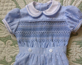 Size 3 months vintage smocked Romper