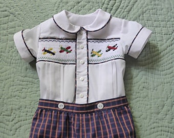 Size 1 vintage smocked Romper