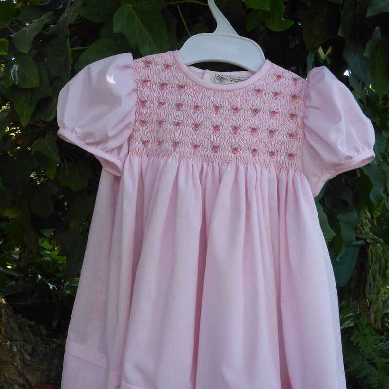 Talk Floral To Me Smocked Dress In Beige