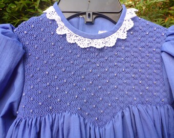 Size 4 Hand Smocked Winter Dress