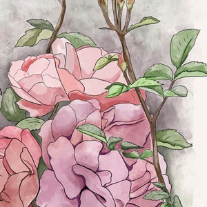 Download istantaneo / Rose Stampabili wall art / Floral Design