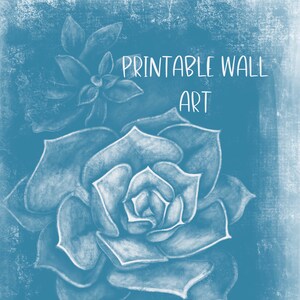 Digital Download/ Succulent Drawing/ Wall Art/ Home Decor