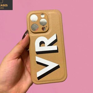 Personalized Leather Case for iPhone 15/14/13/12/11 Pro/Pro Max - Luxury Shockproof Case - Multiple Colors -  With Your Text - Gift Idea