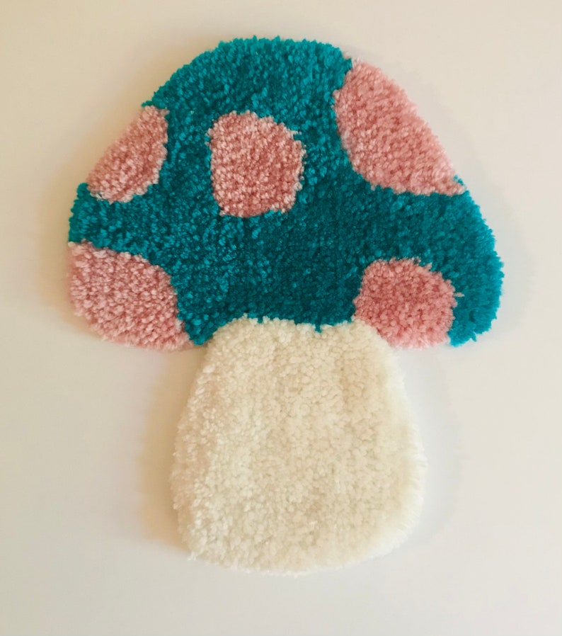 Tufted Rug, Tufted Wall Hanging, Mushroom Rug, Mushroom Wall Hanging image 1