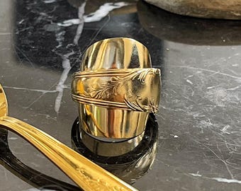 FLAVIE - Custom Moka spoon ring - vintage retro silver metal spoon upcycling handmade