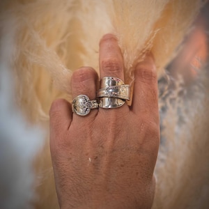 Custom Spoon Ring - Vintage Retro Silver Spoon Upcycling Handmade