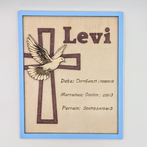 Regalo de bautismo personalizado / Placa de bautismo / Dios padres / Signo de bautismo personalizado / Placa de baptême personnalisée / parrain / marraine
