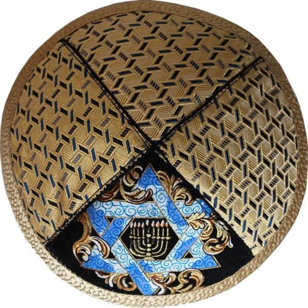 Jewish kippah / yarmulke. David Star. Wedding. Bar Mitzvah. Shabbat.