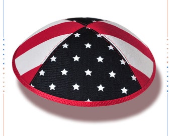 United States of America flag kippah • USA Independence Day | Jewish wedding - Bar Mitzvah - Shabbat | Modern Judaica