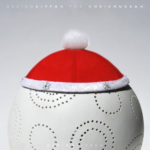 Chrismukkah kippah • Yamaclaus • Chanukah gift | Modern Judaica