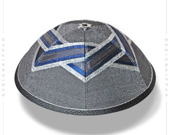 David Star kippah | Jewish wedding - Bar Mitzvah - Shabbat - Passover | Modern Judaica