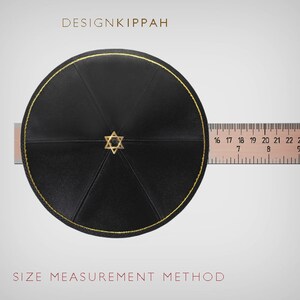 Black satin kippah Jewish wedding, Bar Mitzvah, Shabbat, Passover Modern Judaica image 8