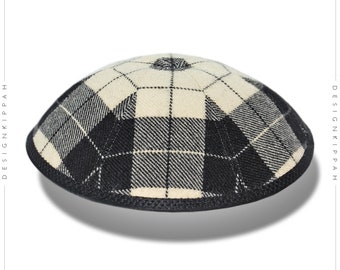 Tartan kippah | Jewish wedding - Bar Mitzvah - Shabbat - Chanukah - Passover | Modern Judaica