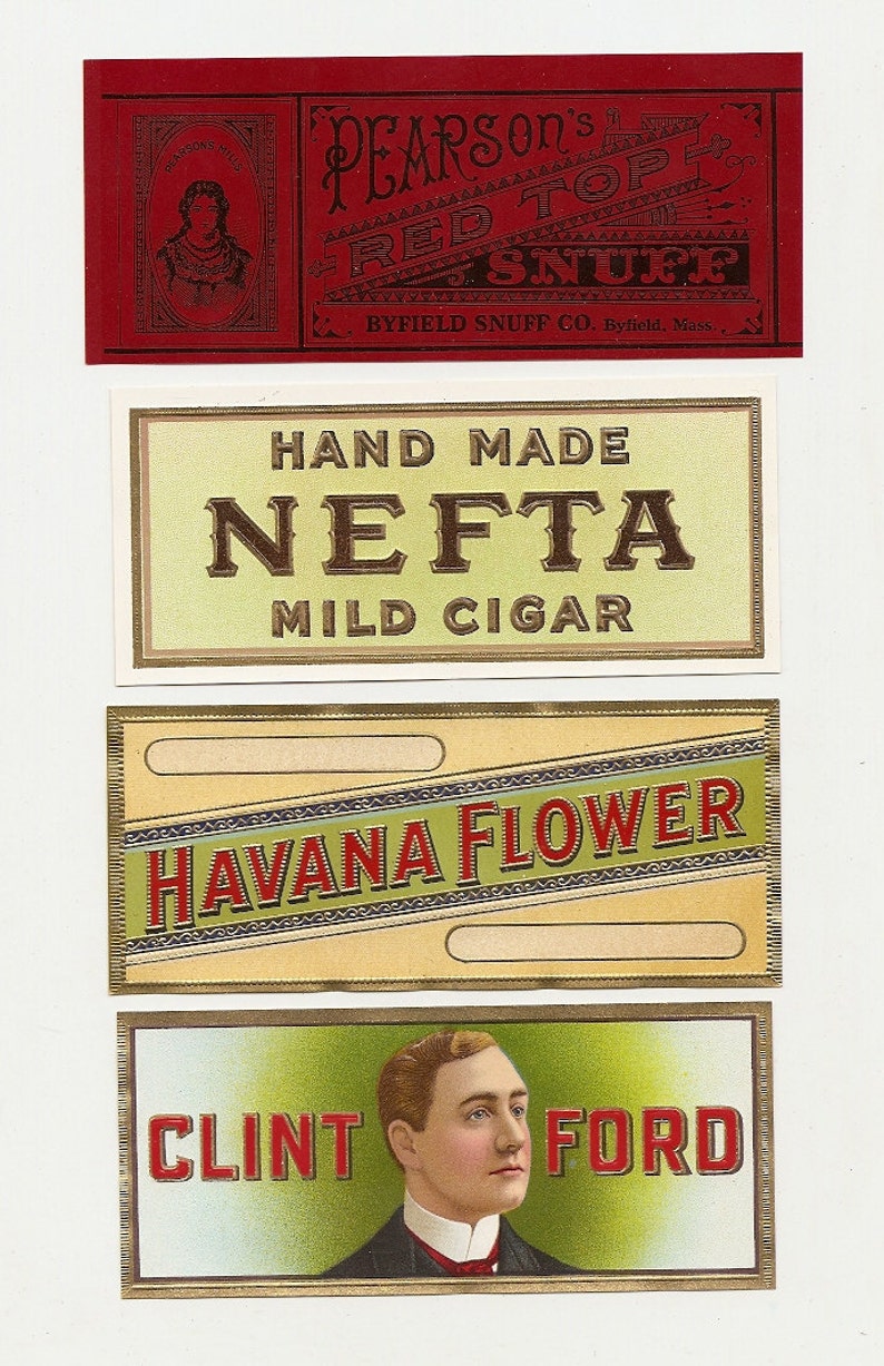 27 different 1930s plus unused cigar box labels tobacco etsy