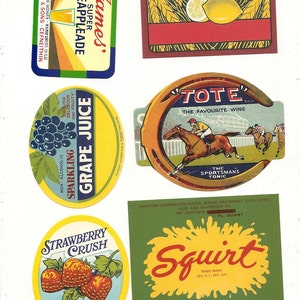 26 different old 1930&#39;s Plus SODA / JUICE LABELS Etc