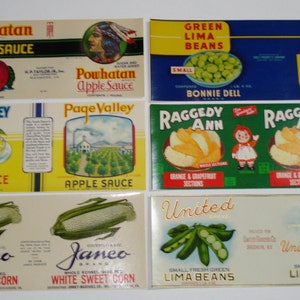 101 Old VINTAGE CAN LABELS image 2