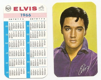 Old 1966 ELVIS PRESLEY RCA Pocket Calendar