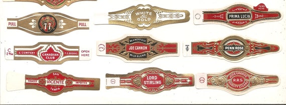 360 cigar band labels new old stock cigar bands 1930s etsy