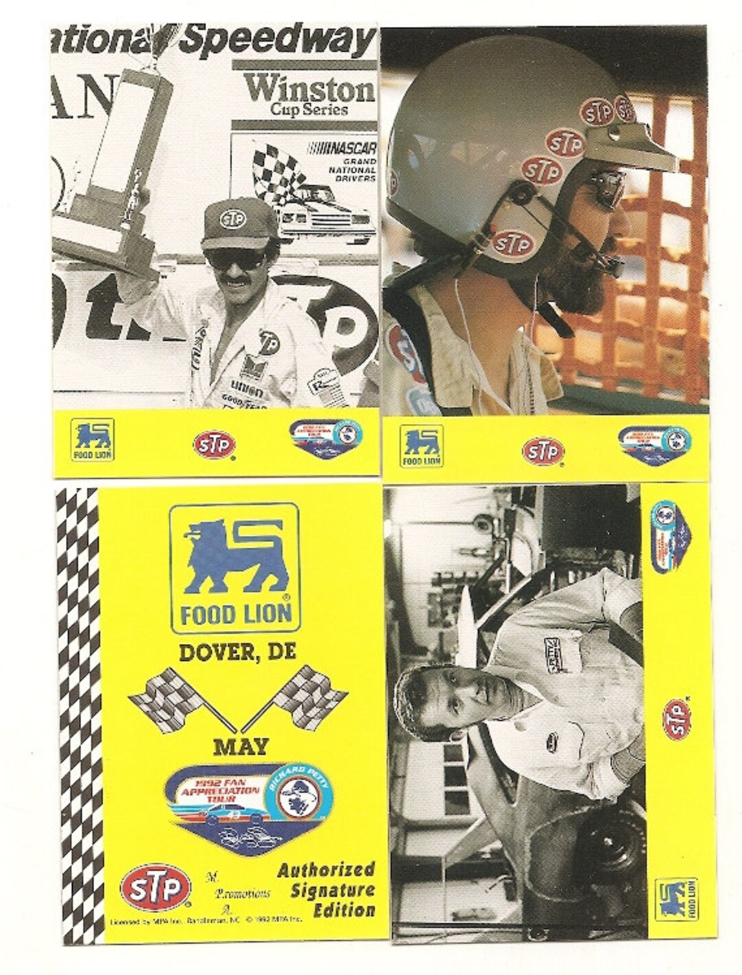 60 Vintage NASCAR TRADING CARDS ,waltrip,petty,earnhardt,gordon,marlin