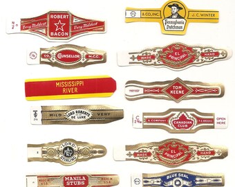 160 CIGAR BAND Labels -new old stock cigar bands 1930 ++++++