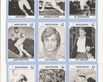 143 Old VINTAGE 1990 North Carolina Tar Heel Collegiate Collection FOOTBALL PICTURE Cards