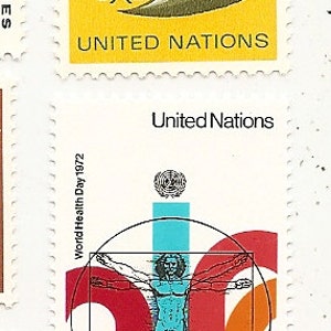 95 Vintage Unused UNITED NATIONS STAMPS image 2