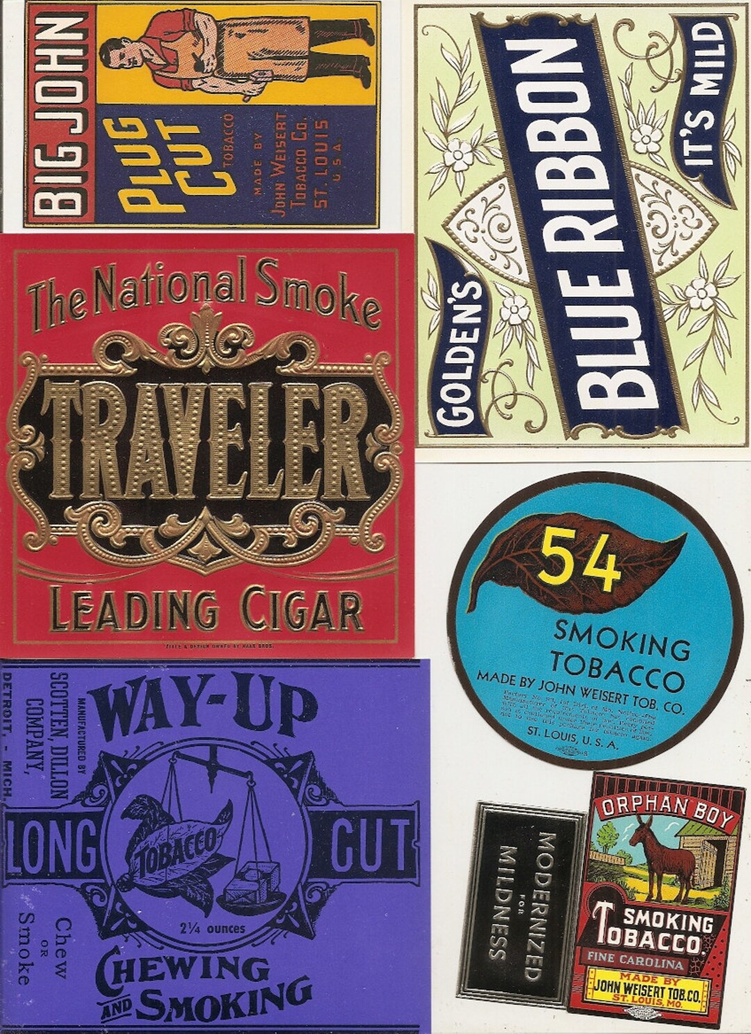 30 Different 1930s Plus TOBACCO and CIGAR LABELS - Etsy