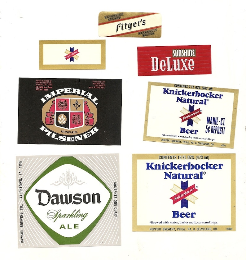 30 Different Vintage Old BEER LABELS Glen Ale SCHOENLING Etsy
