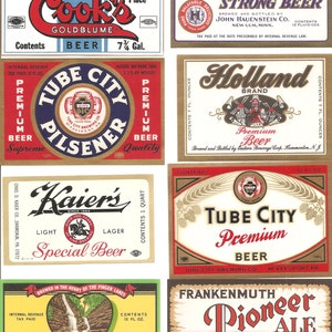 52 VINTAGE Old BEER LABELS
