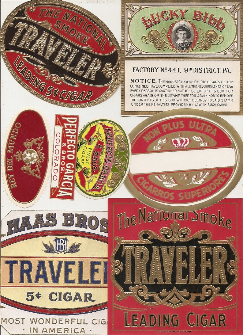 40 Different 1930s Plus TOBACCO and CIGAR LABELS | Etsy