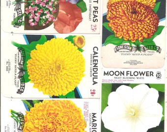 96 Old Vintage - Vegetable / Flower - SEED PACKETS  Lone Star Seed Co. San Antonio , Texas.