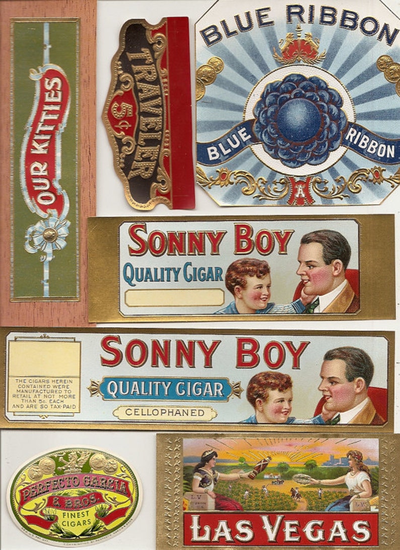 35 1930's Plus Unused CIGAR Box LABELS / TOBACCO - Etsy