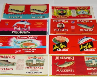 159 Etiquetas antiguas para latas vintage