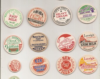 134 Old VINTAGE MILK , JUICE Caps etc..