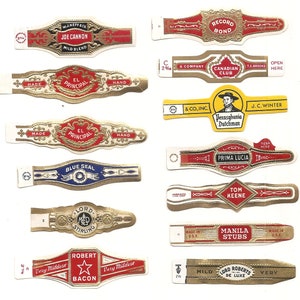 3,250 CIGAR BAND Labels new old stock cigar bands lithographed in 1920-1943 etc.. image 1