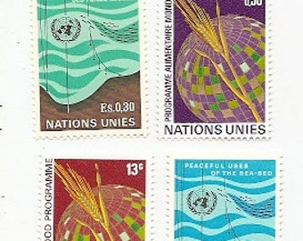 65 Vintage Unused UNITED NATIONS STAMPS