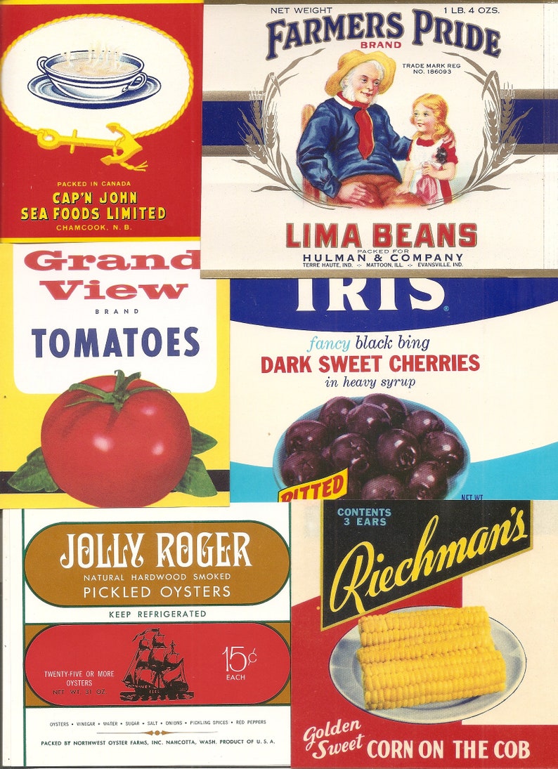 125 VINTAGE PRODUCT labels , tuna, spices, soda, beer, tobacco, whiskey, wine , etc... image 5