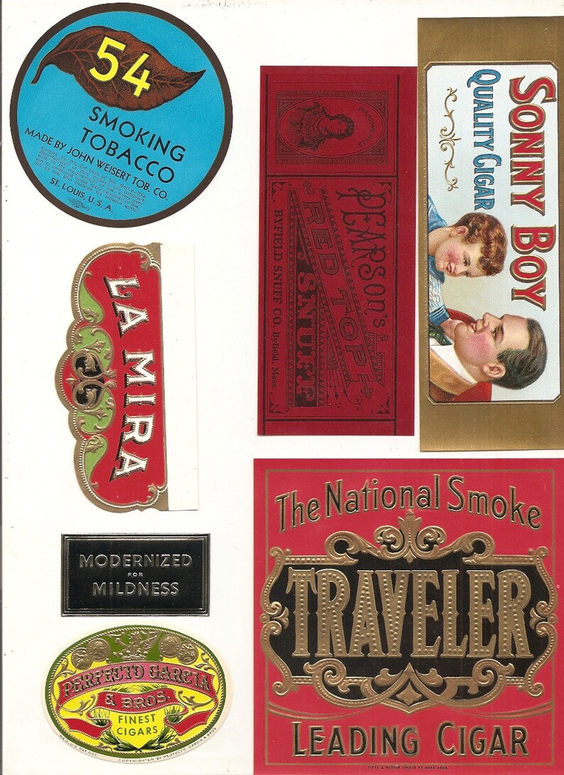 28 1930s Plus TOBACCO and CIGAR LABELS - Etsy