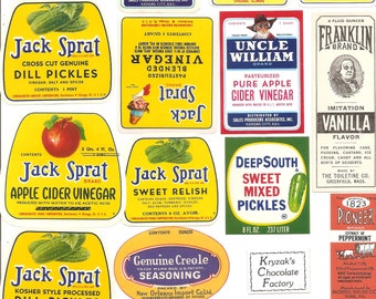 110 vintage product Brand Labels , tuna, pickles , vinegar, soda, beer, tobacco, whiskey, wine, etc.....