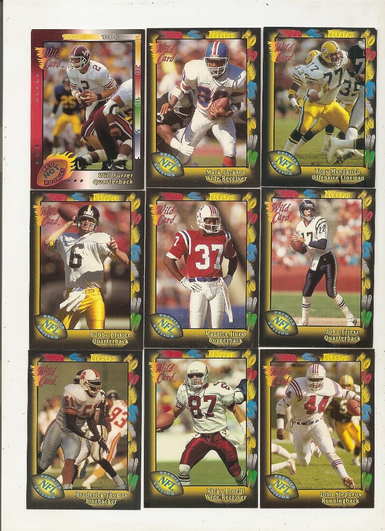 116 Old Vintage 1991 AAA SPORTS Inc. FOOTBALL Picturecards - Etsy