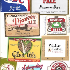 50 VINTAGE Old BEER ,Whiskey LABELS etc...