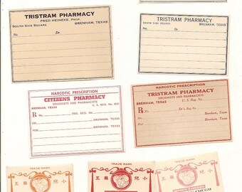 67 1930s plus Drugstore,Pharmacy ,Poison and Medicine Labels etc